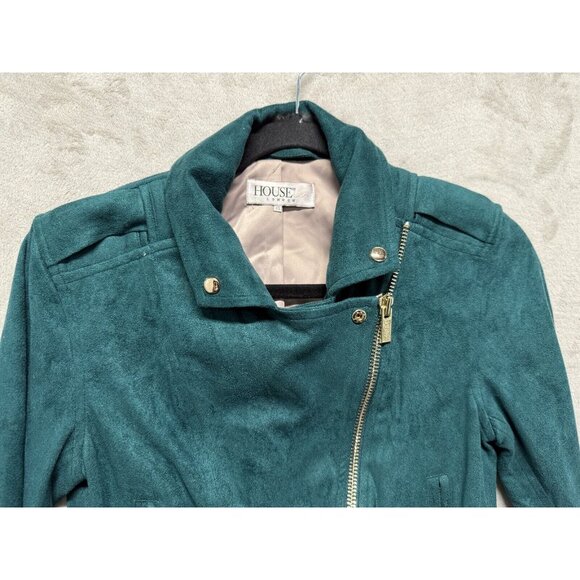 House of CB London Crop Jacket Belted Buckle Hem Wide Lapel Epaule Blazer XS - Picture 2 of 16